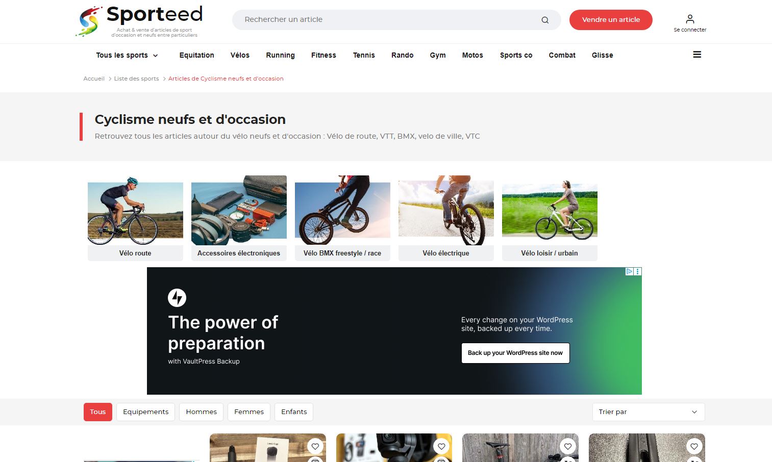 Sporteed : La Marketplace de référence pour l'équipement sportif d'occasion 1 équipement sportif-Spoteed